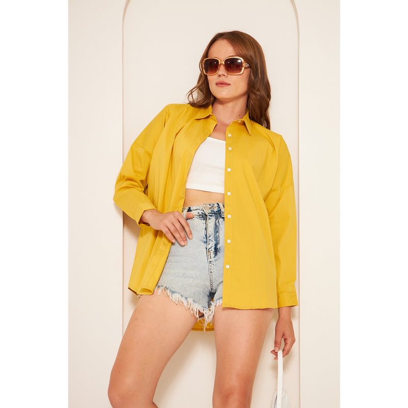Mustard Oversized Shirt | Montivo Pakistan