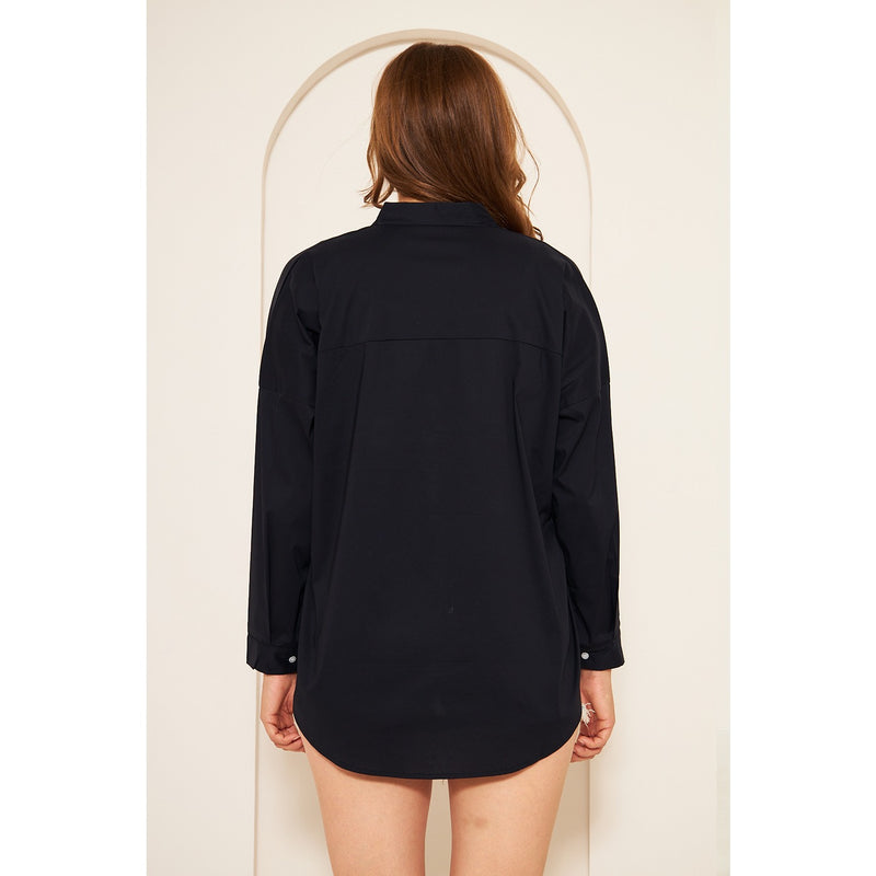 Space Blue Oversized Shirt | Montivo Pakistan