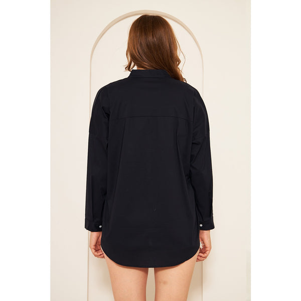 Space Blue Oversized Shirt | Montivo Pakistan