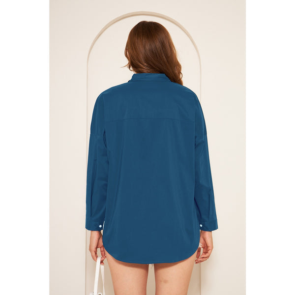 Yale Blue Oversized Shirt | Montivo Pakistan
