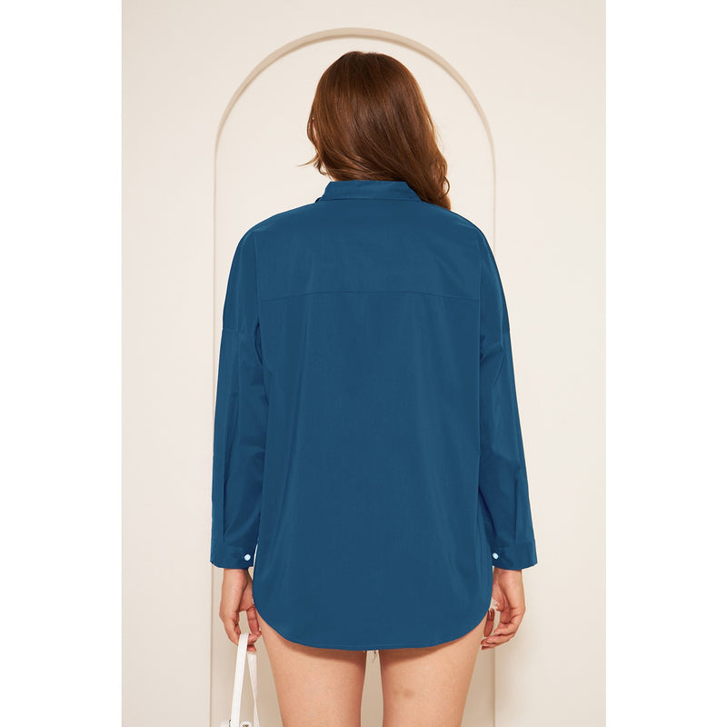 Yale Blue Oversized Shirt | Montivo Pakistan