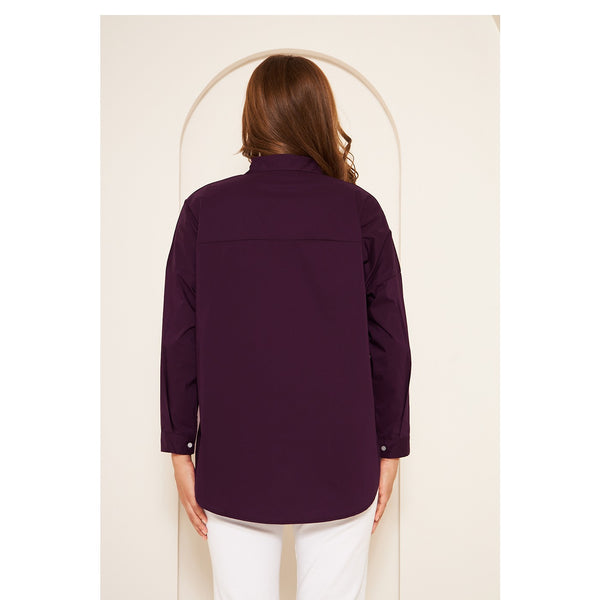 Dark Purple Oversized Shirt | Montivo Pakistan