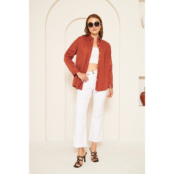 Rust Oversized Shirt | Montivo Pakistan