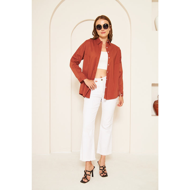 Rust Oversized Shirt | Montivo Pakistan