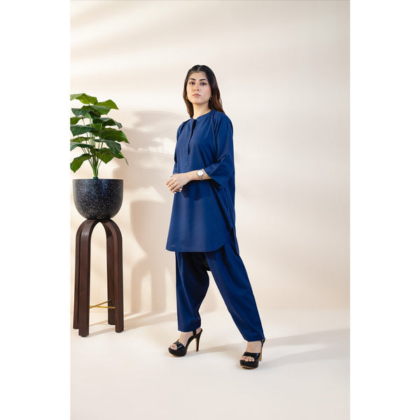 Blue Basic Solid Matching Set | Montivo Pakistan