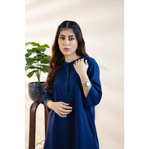 Blue Basic Solid Matching Set | Montivo Pakistan