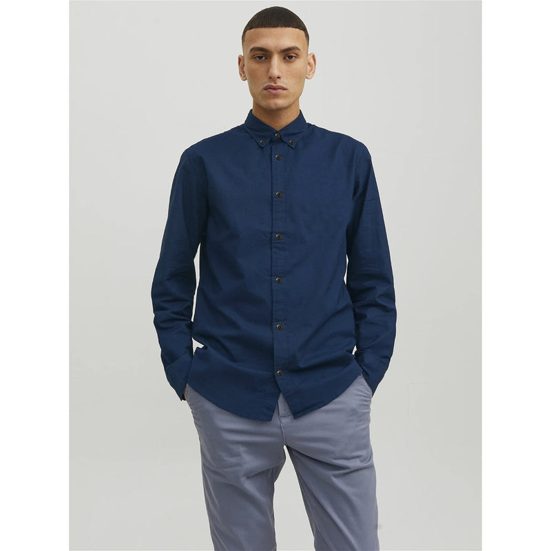 Navy Blue Button Down Casual Shirt | Montivo Pakistan