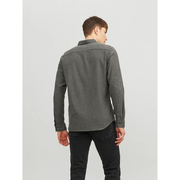 Grey Melange Button Down Shirt | Montivo Pakistan