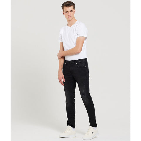 Black Ripped Carrot Slim Jeans | Montivo Pakistan