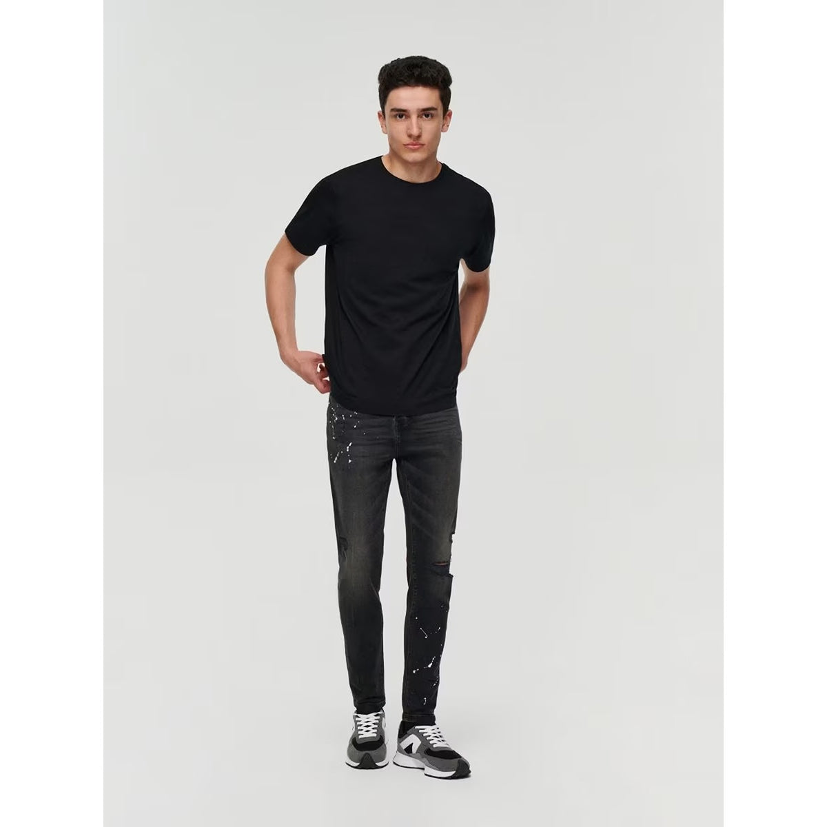 Charcoal Black Skinny Fit Jeans | Montivo Pakistan