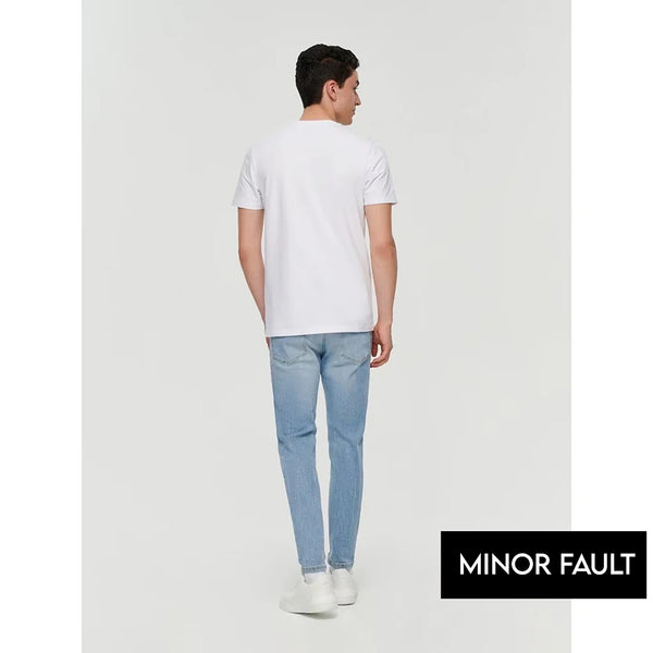 (Minor Fault) Light Blue Skinny Fit Ripped Jeans | Montivo Pakistan