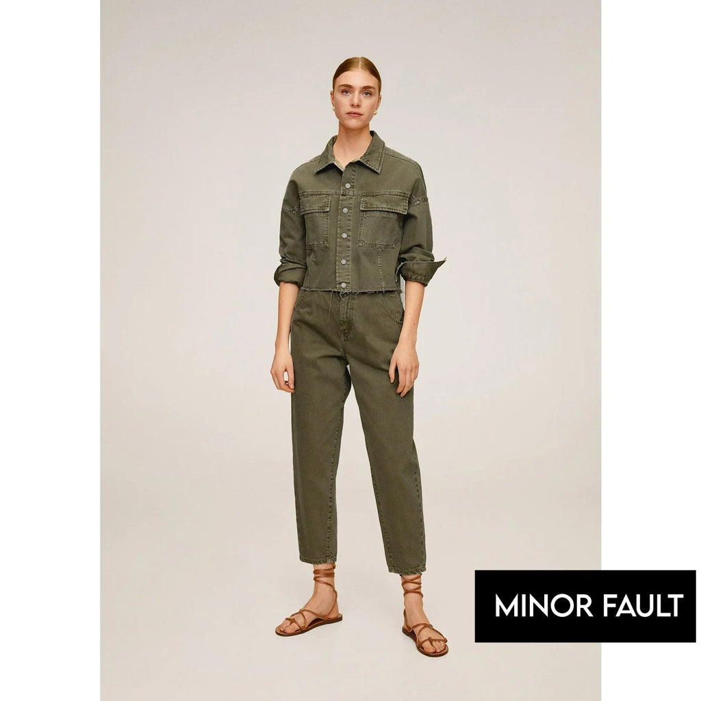 (Minor Fault) Olive Green Mom Slouchy Jeans | Montivo Pakistan