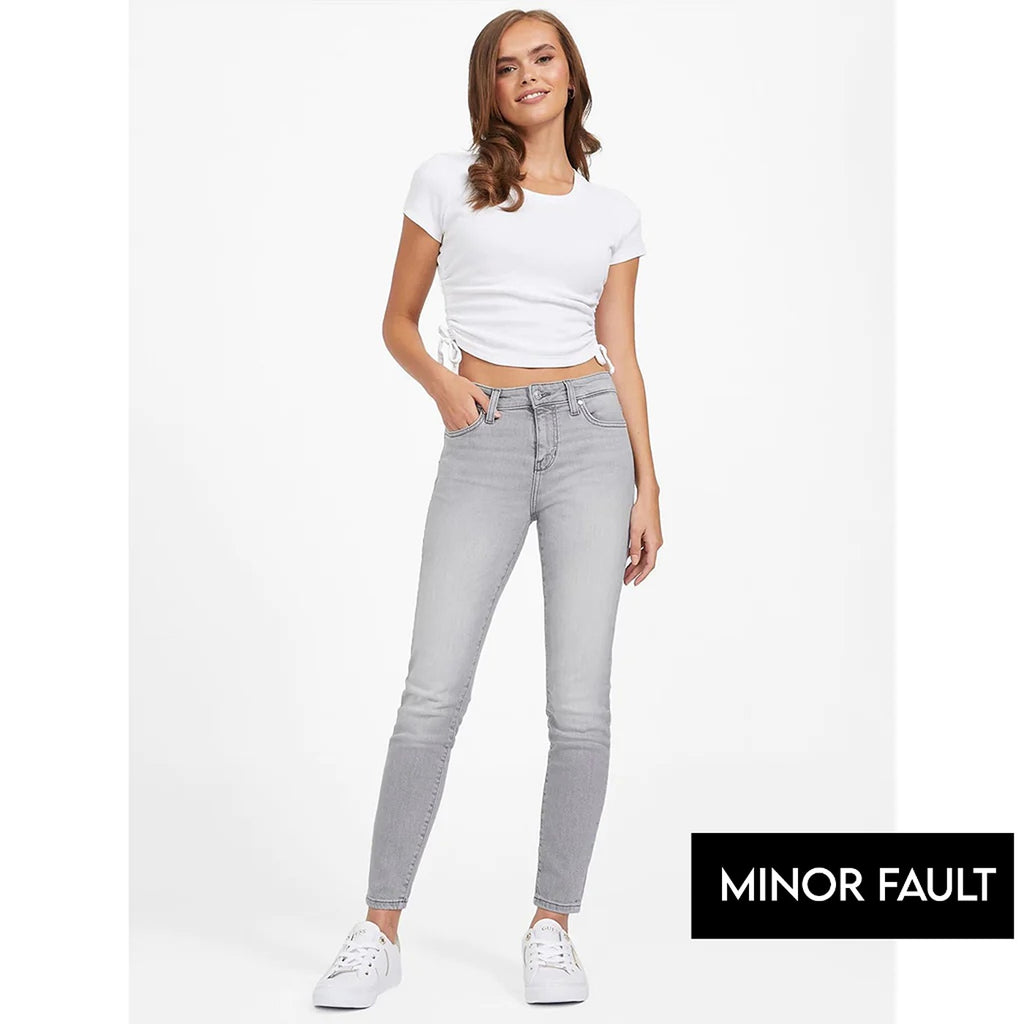 (Minor Fault) Grey Mid Rise Skinny Jeans | Montivo Pakistan