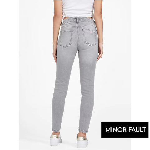 (Minor Fault) Grey Mid Rise Skinny Jeans | Montivo Pakistan