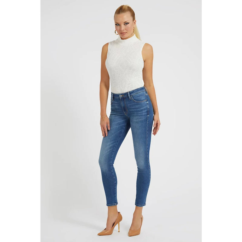 Blue Mid Rise Curvy Skinny Jeans | Montivo Pakistan