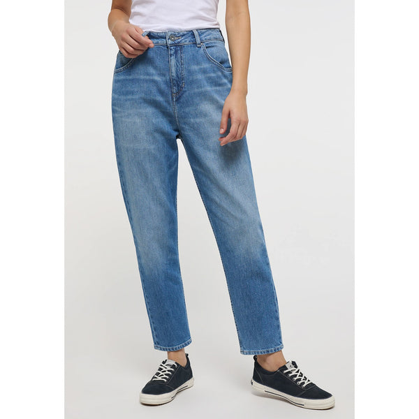 Mid Blue Mom Tapered Jeans | Montivo Pakistan