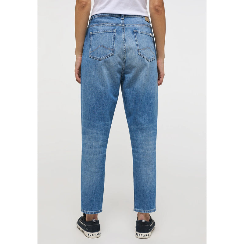 Mid Blue Mom Tapered Jeans | Montivo Pakistan