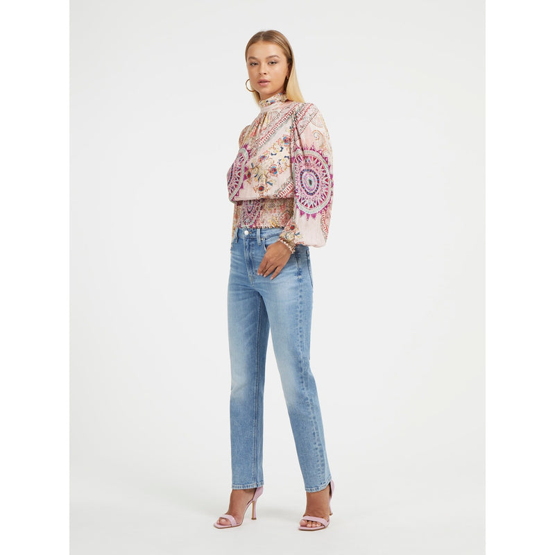 Mid Blue High Rise Straight Jeans | Montivo Pakistan