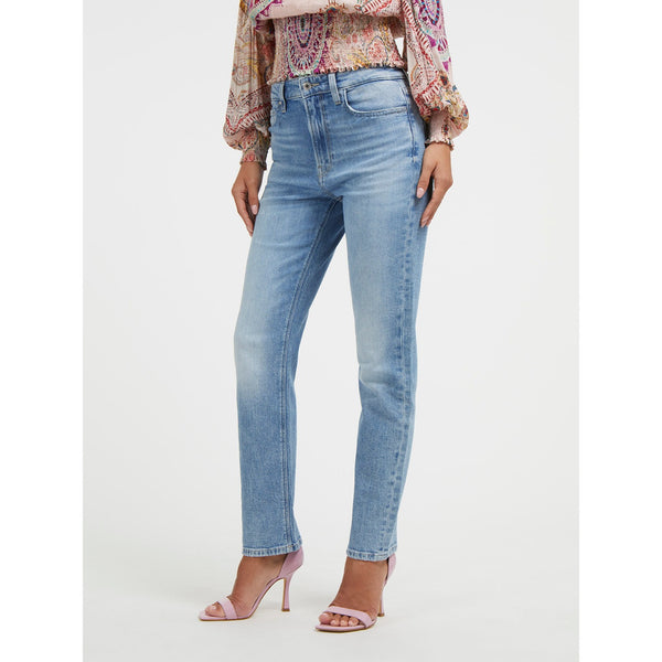 Mid Blue High Rise Straight Jeans | Montivo Pakistan