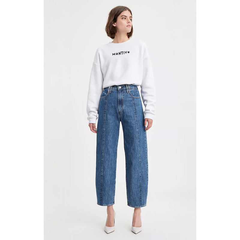 Blue High Rise Ballon Fit Jeans | Montivo Pakistan