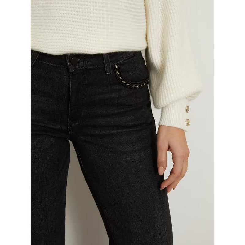 Charcoal Mid Rise Straight Jeans | Montivo Pakistan