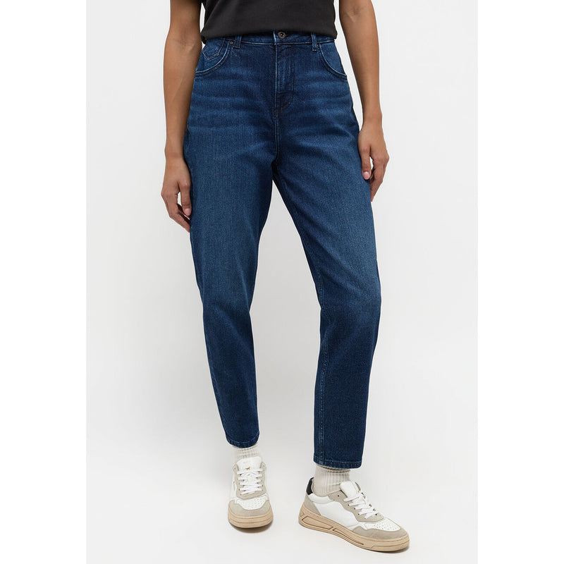 Dark Blue Tapered Mom Jeans | Montivo Pakistan