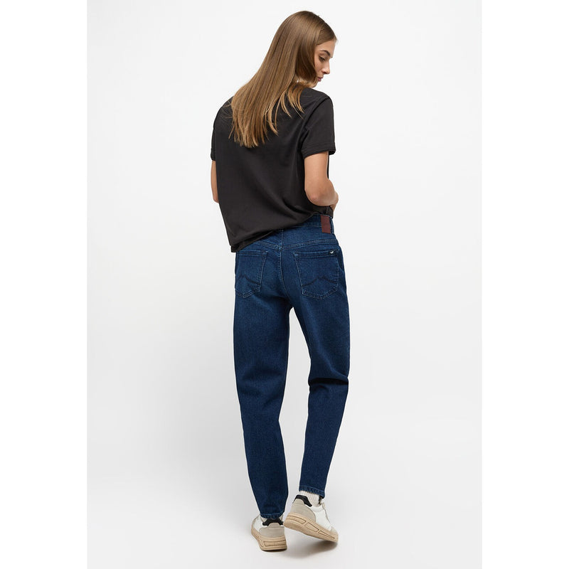 Dark Blue Tapered Mom Jeans | Montivo Pakistan