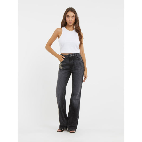 Charcoal High Rise Straight Jeans | Montivo Pakistan