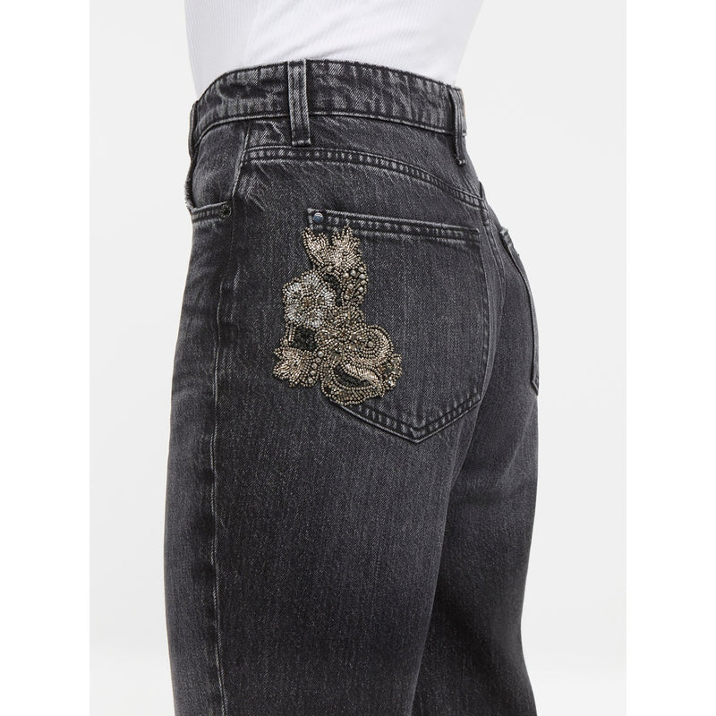 Charcoal High Rise Straight Jeans | Montivo Pakistan