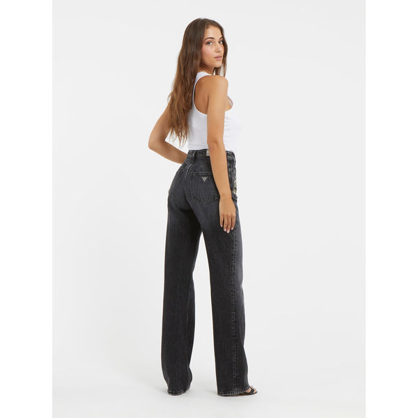 Charcoal High Rise Straight Jeans