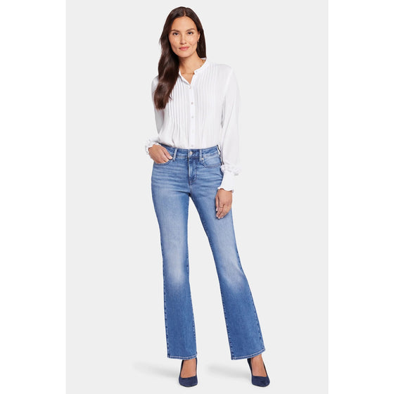 High Rise Mid Blue Flare Jeans | Montivo Pakistan