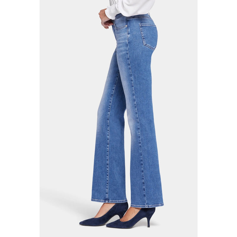 High Rise Mid Blue Flare Jeans | Montivo Pakistan