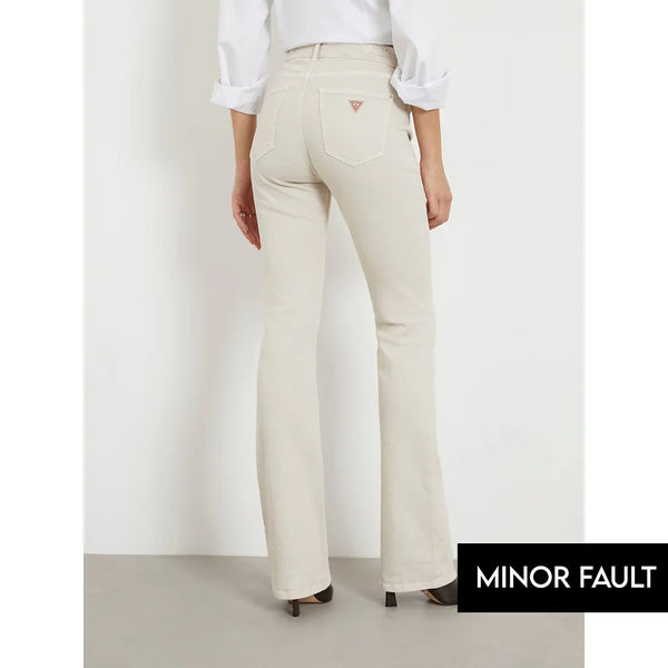 (Minor Fault) Cream High Rise Flare Jeans | Montivo Pakistan