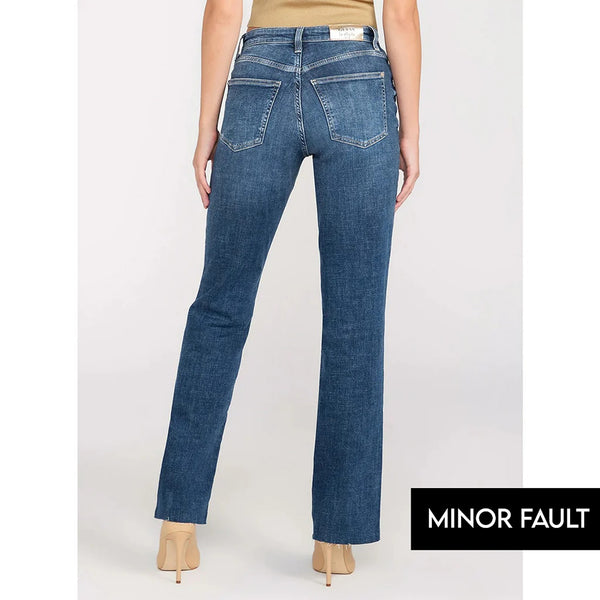 (Minor Fault) Mid Rise Straight Leg Jeans