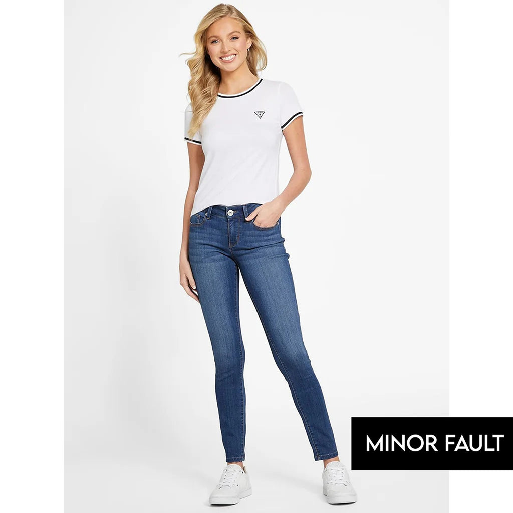 (Minor Fault) Blue Mid Rise Skinny Jeans | Montivo Pakistan
