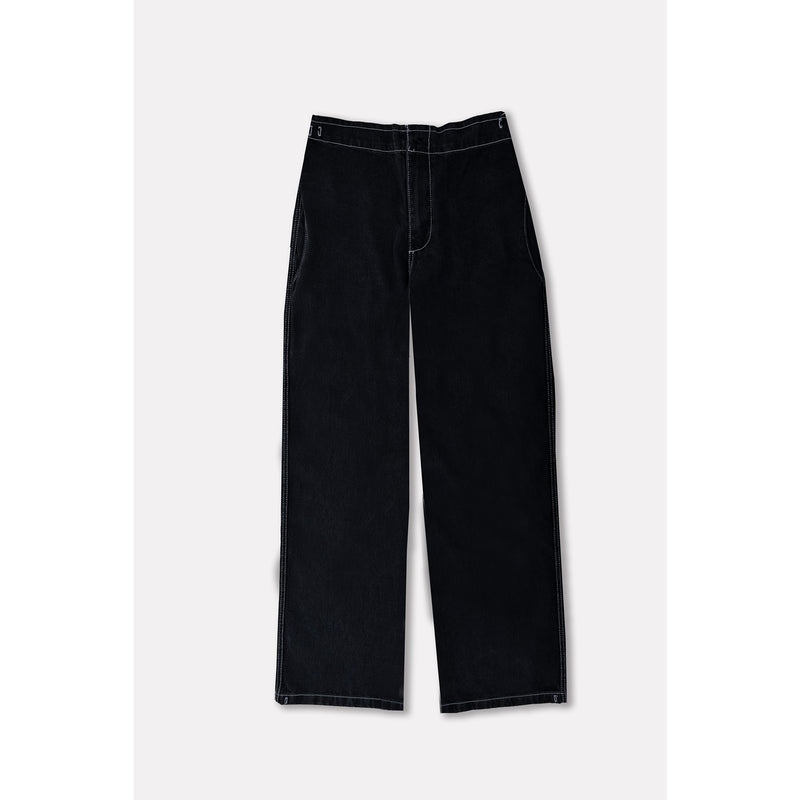 Charcoal Black Wide Leg Jeans | Montivo Pakistan
