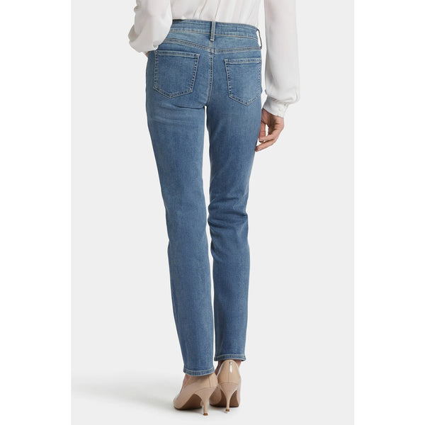 Mid Rise Blue Straight Jeans