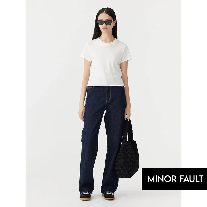 (Minor Fault) Rinse Wash Wide Leg Jeans | Montivo Pakistan