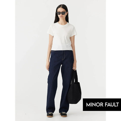 (Minor Fault) Rinse Wash Wide Leg Jeans | Montivo Pakistan