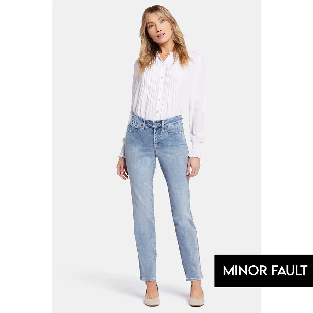 (Minor Fault) Light Blue High Rise Straight Jeans | Montivo Pakistan