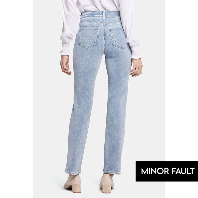 (Minor Fault) Light Blue High Rise Straight Jeans | Montivo Pakistan