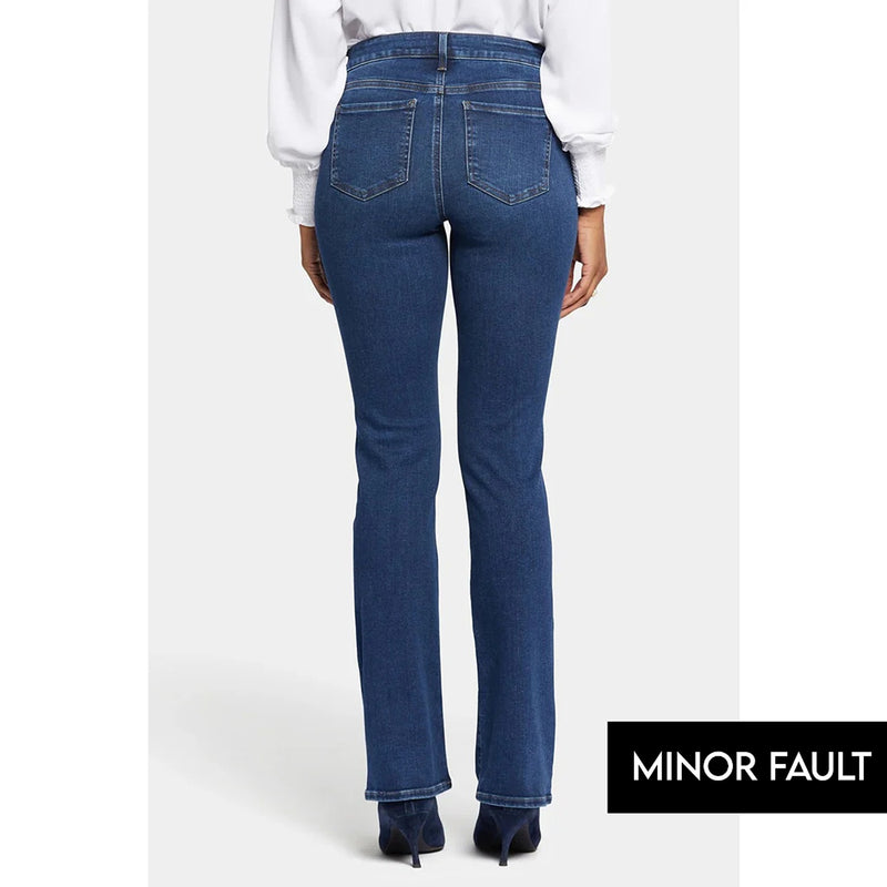 (Minor Fault) Blue Mid Rise Boot Cut Jeans | Montivo Pakistan