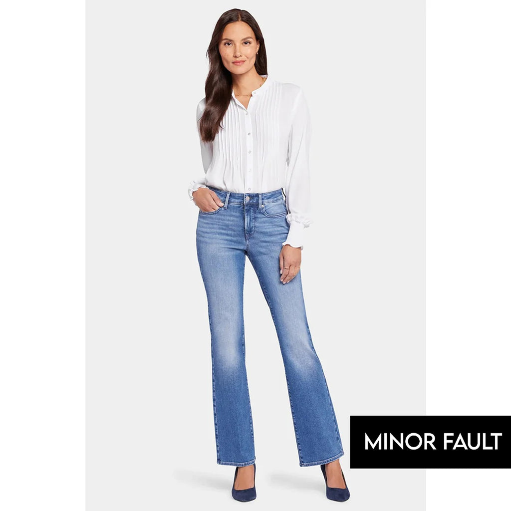 (Minor Fault) High Rise Mid Blue Flare Jeans | Montivo Pakistan