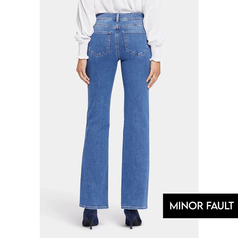 (Minor Fault) High Rise Mid Blue Flare Jeans | Montivo Pakistan