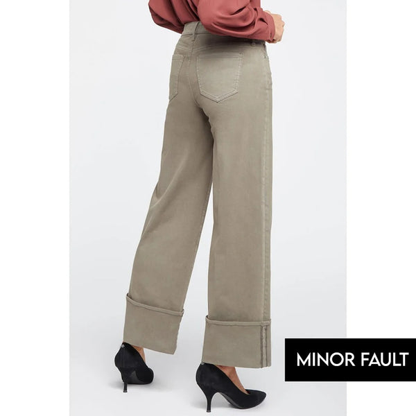 (Minor Fault) Ripe Olive Wide Leg Jeans | Montivo Pakistan