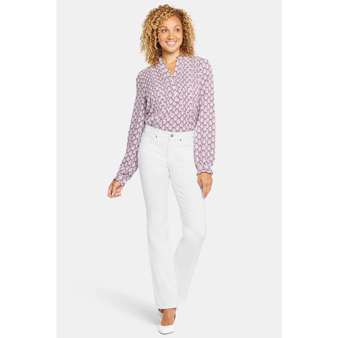 White Mid Rise Boot Cut Jeans | Montivo Pakistan