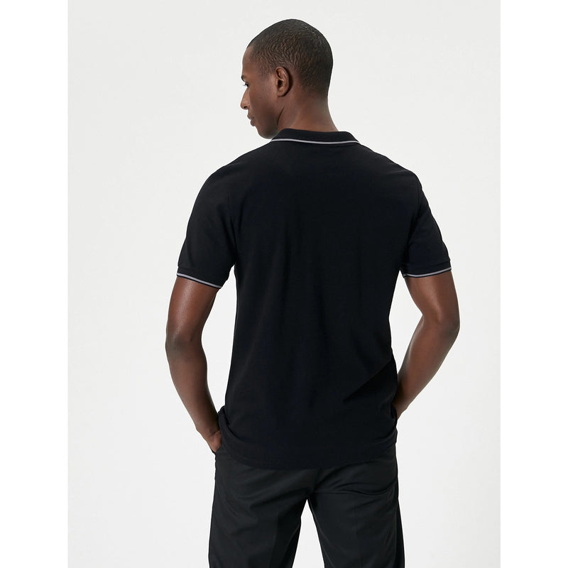 Black Pique Collar Tipping Polo | Montivo Pakistan
