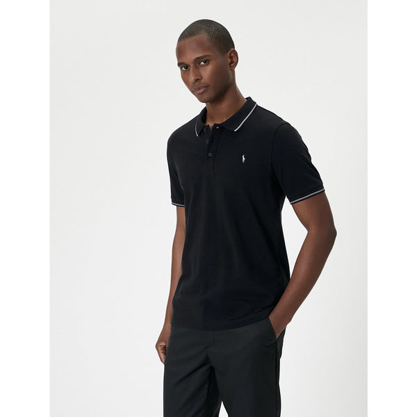 Black Pique Collar Tipping Polo | Montivo Pakistan