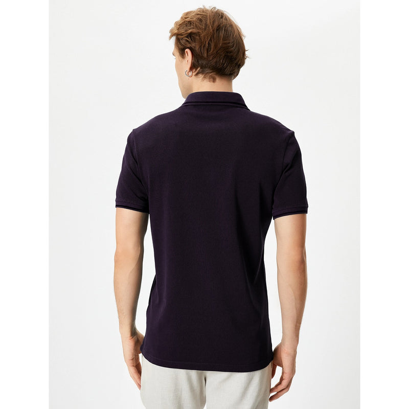 Violet Pique Collar Tipping Polo | Montivo Pakistan