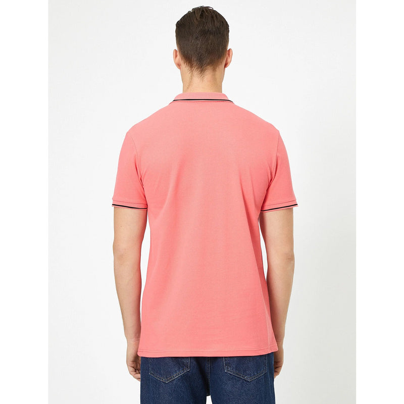 Pink Pique Collar Tipping Polo | Montivo Pakistan